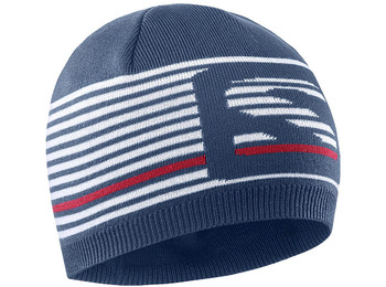 Bonnet court Gorro Salomon Flatspin Beige / Verde Azul-Blanco