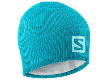 Objectif logo Salomon Ciel Bleu Beanie
