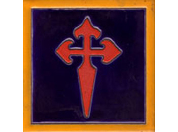 Imman Ceramica cruz Santiago 7x7 cm