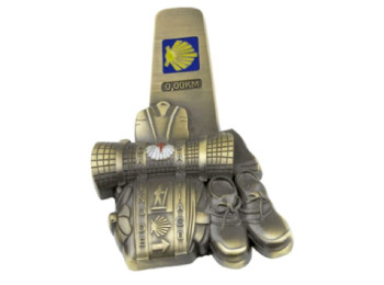 Imán Bronce Mojón Mochila Caminho de Santiago