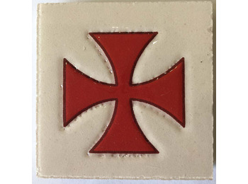Aimant en céramique Croix des Templiers MyL 5X5 cm