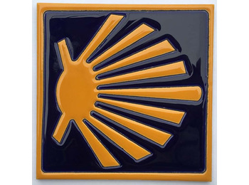 Aimant en céramique rustique en forme d&#39;étoile avec bord 7x7