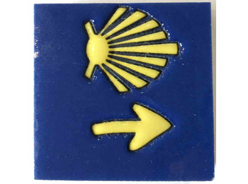 Aimant céramique Star et Arrow fond bleu