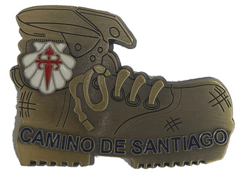 Plaque magnétique Boot Camino de Santiago