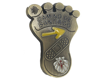 Aimant de plaque de pied Camino de Santiago