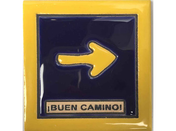 Imán Flecha Bon chemin 7x7 cm
