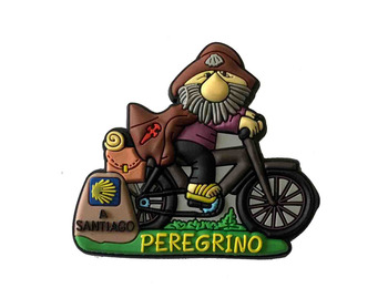Imán Goma Peregrino en Vélo Camino de Santiago