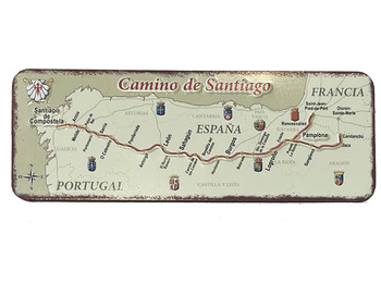 Plaque aimantée rectangulaire Camino de Santiago