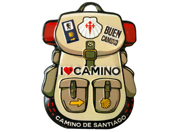 Sac à dos aimanté en résine I Love Camino