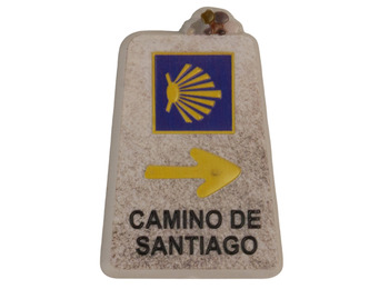 Cairn en résine du Camino de Santiago avec aimant en pierres