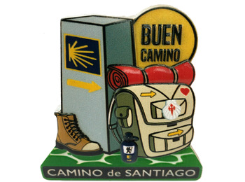 Sac à dos aimant Cairn en résine Buen Camino
