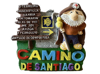 Aimant en résine Villes Camino de Santiago