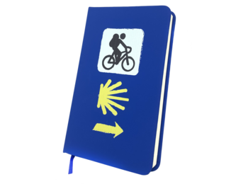 Libreta Camino de Santiago Triple signal avec vélo
