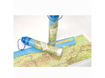 Carte Chemin de Santiago enrollable 66 x 24 cm