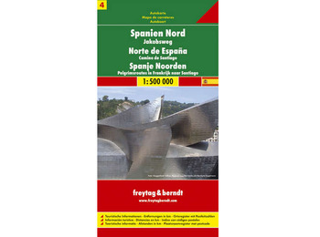 Carte Chemin de Santiago et Nord de l\'Espagne Freytag 1:500,000