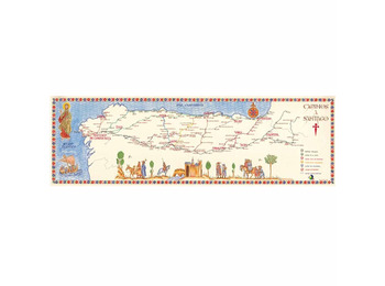 Carte Mural Moyen-Âge jusqu\'à Santiago