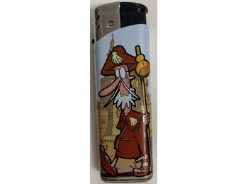 Briquet pèlerin avec costume et bâton