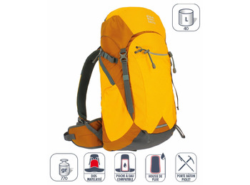 Sac à dos Elementerre Talca 40 jaune