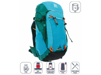 sac à dos Elementerre Talca 40 Turquoise