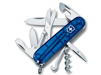 Couteau de poche Victorinox Climber 14 usages 91 mm Bleu Translucide