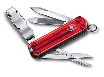 Victorinox Nail Clip 580 Couteau Rouge Translucide