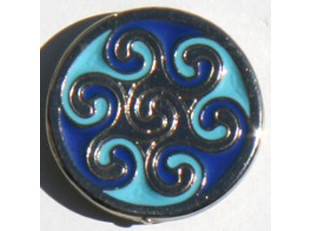 Pin Hexaquel Celtic Blue Metal