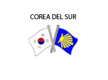 Pin Metal Drapeau Corée du Sud Voie Santiago