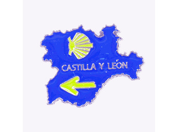 Pin carte métallique Castille et Lion