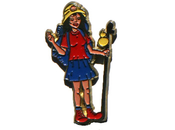 Pin Pèlerin Rouge Métal