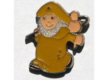 Pin Pèlerin jaune métal