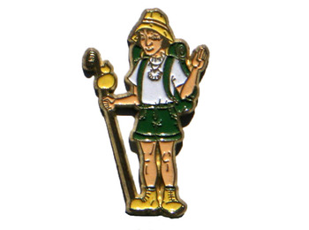 Pin Pèlerin Blanc Métal