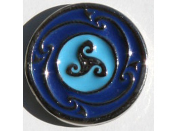 Pin Trisquel Celtic Bleu Métal