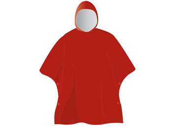 Poncho Elementerre interdit Granat rouge
