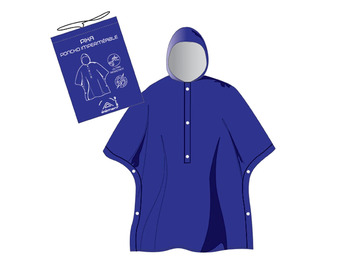 Poncho Elementerre Pika Bleu