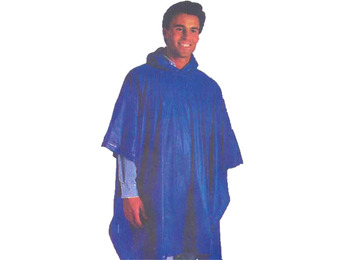 Poncho PVC Ouvrir le côté bleu