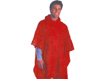 PVC côté ouvert Poncho rouge