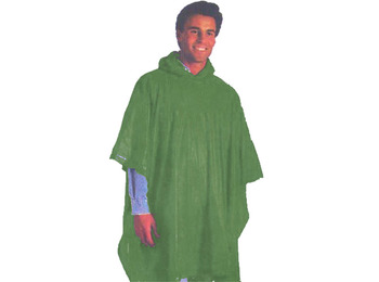 PVC côté ouvert Poncho Vert foncé