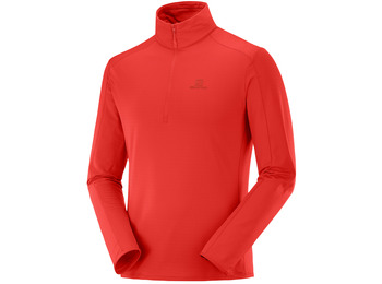 Pull-over Salomon Autreck demi-zip rouge