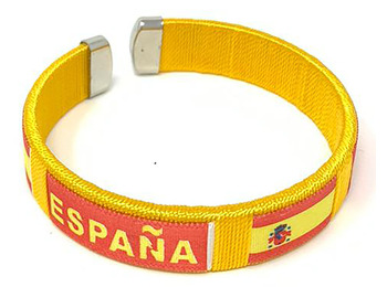 Bracelet rigide Espagne avec drapeau