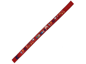 Bracelet en tissu Camino de Santiago Coeurs 22 Rouge