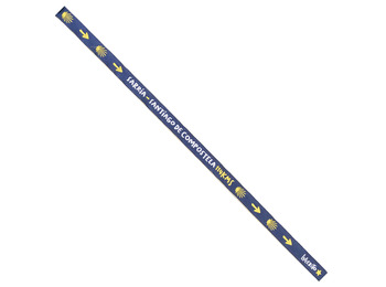 Bracelet en tissu Sarria-Saint Jacques de Compostelle - 114Kms 82 Bleu