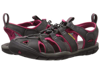 Sandalia Keen Clearwater CNX Cuir Gris/Fucsie