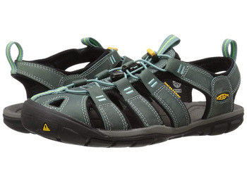 Sandalia Keen Clearwater CNX Cuir W Vert Minéral