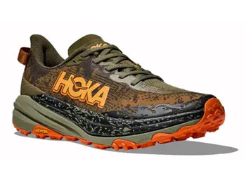 Chaussure Hoka Speedgoat 6 Wide Olive/Orange