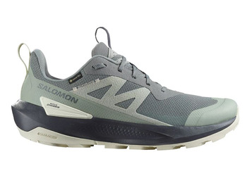 Chaussure de course Salomon Elixir Activ GTX Gris/Vert d&#39;eau