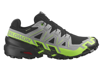 Chaussure de course Salomon Speedcross 6 GTX Gris/Noir/Vert