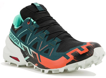 Chaussure de trail Salomon Speedcross 6 GTX W Noir/Vert/Rouge