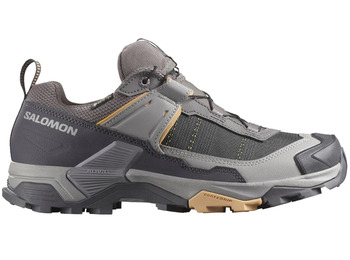 Chaussure de course Salomon X Ultra 5 GTX W Gris/Moutarde