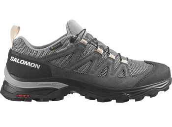 Chaussure Salomon X Ward Leather GTX W Gris/Rose