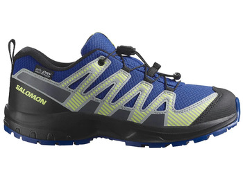 Chaussure Salomon XA PRO V8 WP J Bleu/Citron vert